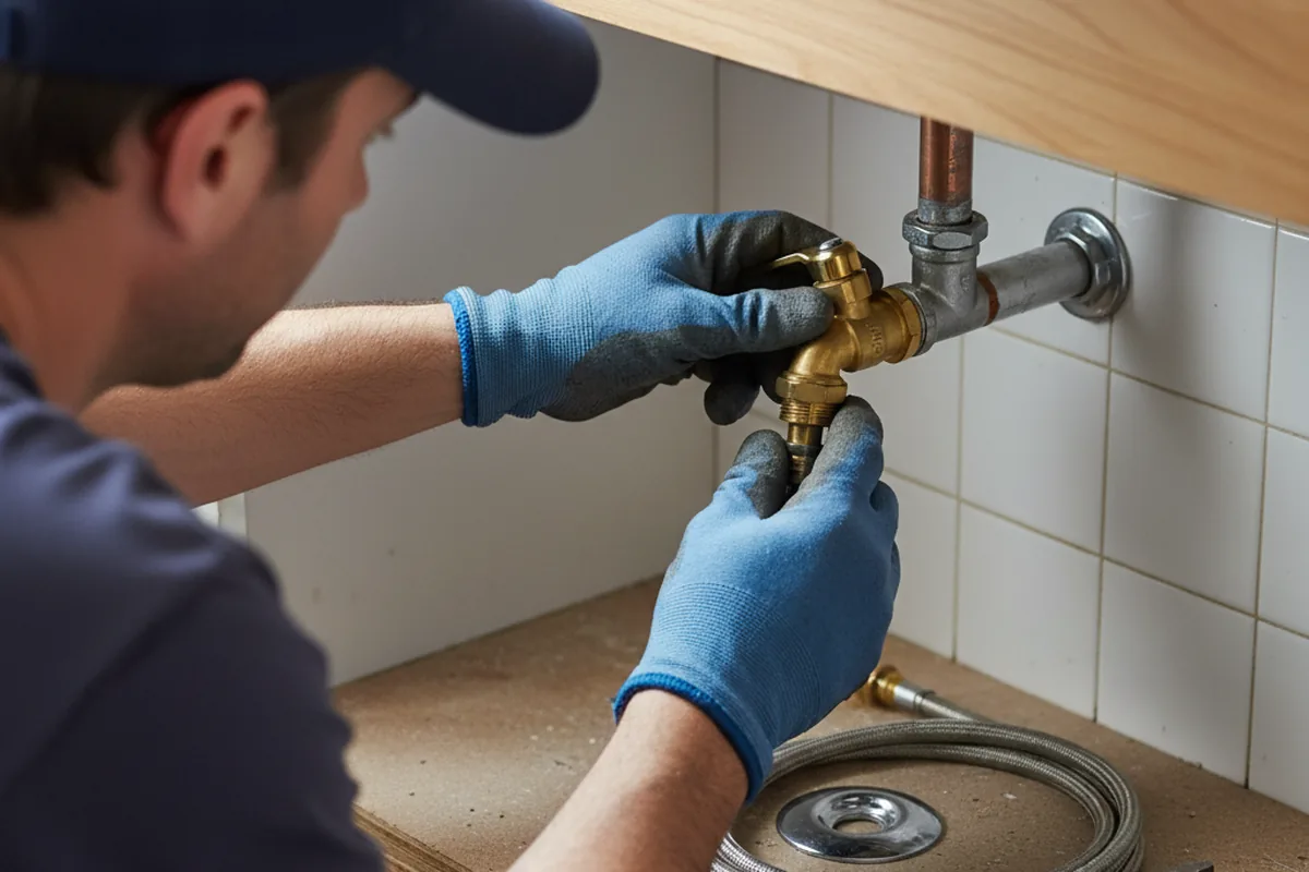 Shutoff valve and fitting work during Repiping in Lacon